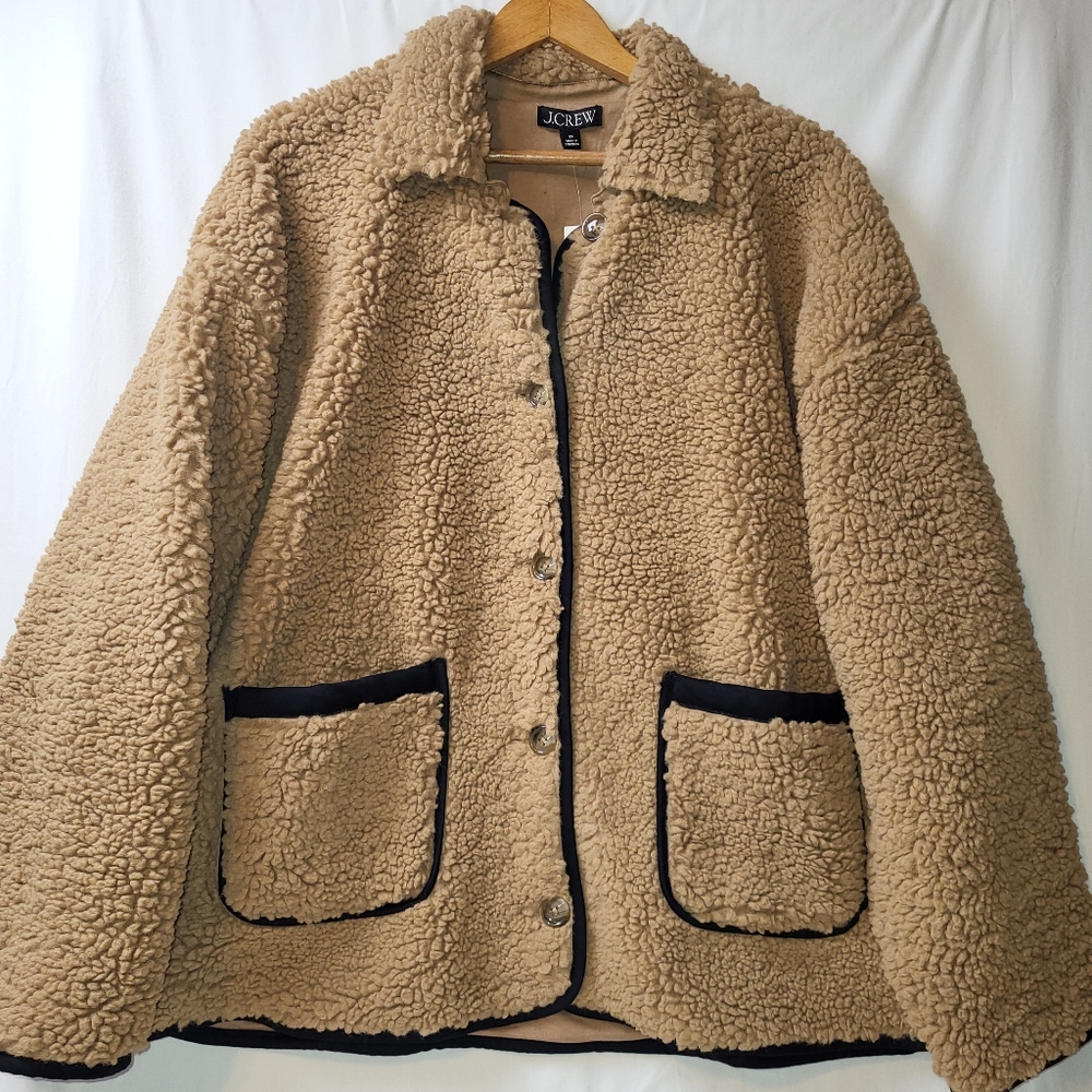 J.‎ Crew Sherpa Fleece Barn Jacket Women's Size 2X New With Tags